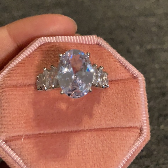 Celeste White Sapphire Cocktail/ Engagement Ring - Picture 10 of 13